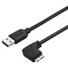 StarTech.com 1m 3 ft Slim Micro USB 3.0 (5Gbps) Cable - M/M - USB 3.0 A to Right-Angle Micro USB - USB 3.2 Gen 1 - Position your USB 3.0 Micro devices with less clutter and according to your configuration needs, with a thin, more flexible cable - 3 f