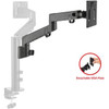 SIIG Mounting Arm for Monitor - Black - Height Adjustable - 14" to 30" Screen Support - 17.60 lb Load Capacity - 75 x 75, 100 x 100 - VESA Mount Compatible