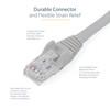 StarTech.com 6in CAT6 Ethernet Cable - Gray Snagless Gigabit - 100W PoE UTP 650MHz Category 6 Patch Cord UL Certified Wiring/TIA - 6in Gray CAT6 Ethernet cable delivers Multi Gigabit 1/2.5/5Gbps & 10Gbps up to 160ft - 650MHz - Fluke tested to ANSI/TI