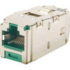 Panduit Mini-Com Network Connector - 1 Pack - 1 x RJ-45 Network Female - Tin - Green