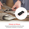 128GB PinStripe USB Flash Drive - Black - 128GB - Black