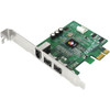 SIIG 3-port FireWire Adapter - 2 x 9-pin IEEE 1394b FireWire External, 1 x 6-pin IEEE 1394b FireWire External - Plug-in Card
