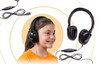 Califone 1017IMUSB NeoTech USB Headset with Califuff Braided Cord And Volume Control - Stereo - USB - Wired - 32 Ohm - 20 Hz - 20 kHz - Over-the-head - Binaural - Circumaural - 6 ft Cable - Noise Reduction, Electret, Condenser, Uni-directional Microp