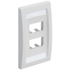 Panduit Mini-Com 4 Sockets Single Gange Faceplate - 4 x Total Number of Socket(s) - 1-gang - Electric Ivory - Plastic