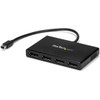 StarTech.com 4-Port Multi Monitor Adapter, Mini DisplayPort 1.2 to DP MST Hub, 4x 1080p, Video Splitter for Extended Desktop Mode, Windows - 4-port Mini DisplayPort to DisplayPort multi-monitor adapter drives 4x 1080p 60Hz DP displays to extend your 