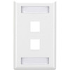 Black Box GigaStation2 2 Socket Network Faceplate - 2 x Socket(s) - White