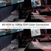 SIIG 1x4 HDMI 2.0a Splitter with Built-in & User Adjustable EDID Management - 4K 60Hz Auto Video Scaling Feature TAA Compliant