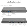 SIIG USB-C Triple Video MST Docking Station with PD - Triple 1080p Displays - 65W PD Charging - USB-A 5Gbps - MST Docking station - 1x DisplayPort & 2x HDMI, PD 65W - Dual or Triple Monitor MST USB-C Dock 1080p (1x DisplayPort and 2x HDMI) DP 1.4 Alt