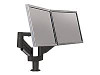 HAT Design Works 7Flex 7FLEX-DUAL-ETUS-104 Mounting Arm for Monitor - Vista Black - Landscape/Portrait - TAA Compliant - Height Adjustable - 2 Display(s) Supported - 32" Screen Support - 17 lb Load Capacity - 100 x 100 - VESA Mount Compatible