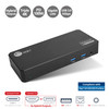 SIIG Universal Hybrid Triple 4K Video Docking Station with PD 3.0 100W - USB-C Docking - Hybrid Triple Monitor Docking Station- Three 4K 60Hz displays/100W PD/ 6x USB-A 5Gbps /Gigabit Ethernet / 3.5mm Headset Audio/Mic- Universal Triple Hybrid USB-C 