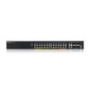 ZYXEL 24-port GbE L3 Access PoE+ Switch with 6 10G Uplink (400 W) - 24 Ports - Manageable - Gigabit Ethernet, 10 Gigabit Ethernet - 100/1000Base-T, 10GBase-X, 10GBase-T - 3 Layer Supported - Modular - 477 W Power Consumption - 400 W PoE Budget - Opti
