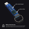 iStorage datAshur PRO 32 GB | Secure Flash Drive | FIPS 140-2 Level 3 Certified | Password protected | Dust/Water Resistant | IS-FL-DA3-256-32 - 32 GB - USB 3.2 (Gen 1) Type A - 169 MB/s Read Speed - 135 MB/s Write Speed - Blue - 256-bit AES