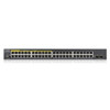 ZYXEL 48-port GbE Smart Managed PoE Switch with GbE Uplink - 48 Ports - Manageable - Gigabit Ethernet - 10/100/1000Base-T, 100/1000Base-X - 2 Layer Supported - Modular - 2 SFP Slots - 220.50 W Power Consumption - 170 W PoE Budget - Twisted Pair, Opti