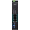 TRENDnet 10-Port Industrial Gigabit PoE+ Switch, WideTemperature Range -20° - 65°C (-4° - 149°F), DIN Rail Switch, 50-55V DC, 8 x Gigabit PoE+ Ports, 2 x Gigabit SFP Slots, TI-PGM102, Black - 8 Ports - Gigabit Ethernet - 1000Base-FX, 1000Base-T - 2 L