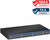 TRENDnet 52-Port Gigabit Web Smart Switch, 48 Gigabit RJ-45 Ports, 4 Shared Gigabit Ports (RJ-45 or SFP), 104 Gbps Switching Capacity, VLAN, QoS, LACP, IPv6, Lifetime Protection, Black, TEG-524WS - 52 Port Gigabit Web Smart Switch