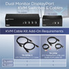 TRENDnet 4-Port Dual Monitor DisplayPort KVM Switch With Audio, 2-Port USB 2.0 Hub, 4K UHD Resolution Up To 3840 x 2160, Connect 4 DisplayPort Monitors, Dual Monitor 4 Port KVM Switch, Black, TK-440DP - 4-Port Dual Monitor Display Port KVM Switch