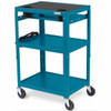 Bretford MIC Cart Mobile Teacher Cart - 4 Casters - Steel - 24" Width x 18" Depth x 42" Height - Pacific Blue