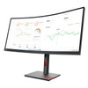Lenovo ThinkVision T34w-30 34" Class UW-QHD Curved Screen LCD Monitor - 21:9 - Raven Black - 34" Viewable - Vertical Alignment (VA) - 3440 x 1440 - 16.7 Million Colors - 350 Nit - 4 ms - 60 Hz Refresh Rate - HDMI - DisplayPort - USB Hub
