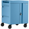 Bretford CUBE Cart 36, AC Charging, Sky Paint - 2 Shelf - 4 Casters - Polypropylene, Steel - 30" Width x 26.5" Depth x 37.5" Height - Sky - For 36 Devices
