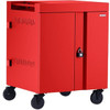 Bretford CUBE Cart 36, AC Charging, Red Paint - 2 Shelf - 4 Casters - Polypropylene, Steel - 30" Width x 26.5" Depth x 37.5" Height - Red - For 36 Devices