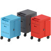 Bretford CUBE Cart Mini Charging Cart AC for 20 Devices, Sky Paint - 2 Shelf - Push Handle Handle - Steel - 24" Width x 21" Depth x 37.5" Height - Sky - For 20 Devices