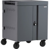 Bretford CUBE Cart - 1 Shelf - Push/Pull Handle - 4 Casters - Steel - 30" Width x 26.5" Depth x 37.5" Height - Black Pumice - For 16 Devices