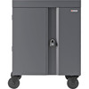 Bretford CUBE Cart 36, AC Charging, Charcoal Paint - 2 Shelf - 4 Casters - Polypropylene, Steel - 30" Width x 26.5" Depth x 37.5" Height - Charcoal - For 36 Devices