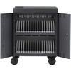Bretford CUBE Cart 36, AC Charging, Charcoal Paint - 2 Shelf - 4 Casters - Polypropylene, Steel - 30" Width x 26.5" Depth x 37.5" Height - Charcoal - For 36 Devices