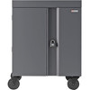 Bretford CUBE Cart - 2 Shelf - 4 Casters - 5" Caster Size - Steel - 30" Width x 26.5" Depth x 37.5" Height - Pacific Blue - For 36 Devices