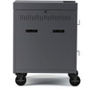 Bretford CUBE Cart - 1 Shelf - 4 Casters - Steel - 30" Width x 26.5" Depth x 37.5" Height - Charcoal - For 16 Devices