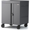 Bretford CUBE Cart - 2 Shelf - 4 Casters - Steel - 30" Width x 26.5" Depth x 37.5" Height - Charcoal - For 32 Devices