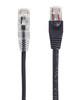 Black Box Slim-Net Cat.6a UTP Patch Network Cable - 3 ft Category 6a Network Cable for Patch Panel, Wallplate, Network Device - First End: 1 x RJ-45 Network - Male - Second End: 1 x RJ-45 Network - Male - 10 Gbit/s - Patch Cable - Gold Plated Contact