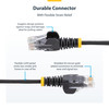 StarTech.com 6 ft CAT6 Cable - Slim CAT6 Patch Cord - Gray - Snagless RJ45 Connectors - Gigabit Ethernet Cable - 28 AWG - LSZH (N6PAT6GRS) - Slim CAT6 cable is 36% thinner than a standard CAT 6 network cable - Patch cable is tested to comply with Cat