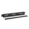 Black Box 1U 19" Horizontal Cable Manager, Finger Duct, Single-Sided, Black - Horizontal Cable Manager - Matte Black - 1U Rack Height - 19" Panel Width - Steel - TAA Compliant