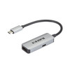 Black Box USB-C to HDMI 2.0 Adapter with 100W Power Delivery, 4K60, PD 3.0 - 1 x USB Type C - Male - 1 x HDMI 2.0 Digital Audio/Video - Female, 1 x Powered USB Type C - Female - 3840 x 2160 Supported - Gray