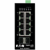 Tripp Lite by Eaton 8-Port Managed Industrial Gigabit Ethernet Switch - 10/100/1000 Mbps, 2 GbE SFP Slots, -40Â° to 75Â°C, DIN Mount - TAA Compliant - 8 Ports - Manageable - Gigabit Ethernet - 10/100/1000Base-T, 100Base-FX, 1000Base-X, 1000Base-SX/LX