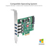 SIIG DP USB 3.0 4-Port PCIe Host Card - PCI Express 2.0 x1 - External - 4 USB Port(s) - 4 USB 3.0 Port(s) - UASP Support - PC