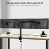 SIIG Articulating Triple Monitor Desk Mount - 13" to 27" - 6 Display(s) Supported - 13" to 27" Screen Support - 66 lb Load Capacity - 75 x 75, 100 x 100 - 1