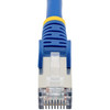 StarTech.com 7ft CAT6a Ethernet Cable, Blue Low Smoke Zero Halogen (LSZH) 10 GbE 100W PoE S/FTP Snagless RJ-45 Network Patch Cord - 7ft Blue Low Smoke Zero Halogen (LSZH) Shielded CAT6A Ethernet Cable - 10GbE Multi Gigabit 1/2.5/5/10Gbps - 100W PoE++