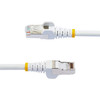 StarTech.com 20ft CAT6a Ethernet Cable, White Low Smoke Zero Halogen (LSZH) 10 GbE 100W PoE S/FTP Snagless RJ-45 Network Patch Cord - 20ft White Low Smoke Zero Halogen (LSZH) Shielded CAT6A Ethernet Cable - 10GbE Multi Gigabit 1/2.5/5/10Gbps - 100W P