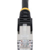 StarTech.com 5ft CAT6a Ethernet Cable, Black Low Smoke Zero Halogen (LSZH) 10 GbE 100W PoE S/FTP Snagless RJ-45 Network Patch Cord - 5ft Black Low Smoke Zero Halogen (LSZH) Shielded CAT6A Ethernet Cable - 10GbE Multi Gigabit 1/2.5/5/10Gbps - 100W PoE
