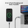 CODi 3' USB-A to USB-C Braided Nylon Charge & Sync Cable - 3 ft USB/USB-C Data Transfer Cable - First End: 1 x USB Type A - Male - Second End: 1 x USB Type C - Male - Black