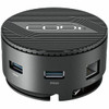 CODi Centro M3 7 Port USB-C Docking Station - Charging Capability - USB Type C - 4K @ 60Hz - 3840 x 2160 - 3 x USB Ports - 3 x USB Type-A Ports - USB Type-A - USB Type-C - 1 x RJ-45 Ports - Network (RJ-45) - 2 x HDMI Ports - HDMI - Black - Wired - Gi
