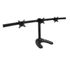 SIIG Triple Monitor Desk Stand - 13" to 27" - 13" to 27" Screen Support - 66 lb Load Capacity - Flat Panel Display Type Supported - 19.5" Height x 53.5" Width x 13.5" Depth - Desktop - Steel - Black