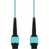 AddOn 25m MPO (Female) to MPO (Female) 12-Strand Aqua OM4 Crossover Fiber OFNR (Riser-Rated) Patch Cable - 100% compatible and guaranteed to work