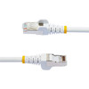 StarTech.com 3ft CAT6a Ethernet Cable, White Low Smoke Zero Halogen (LSZH) 10 GbE 100W PoE S/FTP Snagless RJ-45 Network Patch Cord - 3ft White Low Smoke Zero Halogen (LSZH) Shielded CAT6A Ethernet Cable - 10GbE Multi Gigabit 1/2.5/5/10Gbps - 100W PoE
