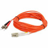 AddOn 10m LC (Male) to ST (Male) Orange OM1 Duplex Fiber OFNR (Riser-Rated) Patch Cable - 100% compatible and guaranteed to work