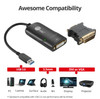 SIIG USB 3.0 to DVI/VGA Pro adapter - 1080p - USB 3.0 5 Gbps - included DVI to VGA adapter - SIIG USB 3.0 to DVI/VGA Pro Adapter designed to add an additional DVI or VGA display to your USB 3.0 enabled computer, for an accelerated external multi-moni