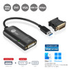 SIIG USB 3.0 to DVI/VGA Pro adapter - 1080p - USB 3.0 5 Gbps - included DVI to VGA adapter - SIIG USB 3.0 to DVI/VGA Pro Adapter designed to add an additional DVI or VGA display to your USB 3.0 enabled computer, for an accelerated external multi-moni