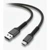 CODi 6' USB-C Braided Nylon Charge & Sync Cable - 6 ft USB/USB-C Data Transfer Cable - First End: 1 x USB Type A - Male - Second End: 1 x USB Type C - Male - Black